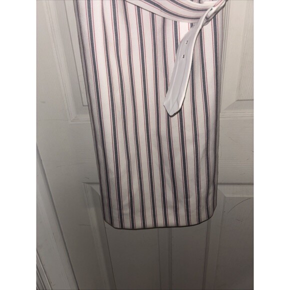 ZARA SZ Medium BELTED STRIPED  Dress Red White Blue - Picture 5 of 8